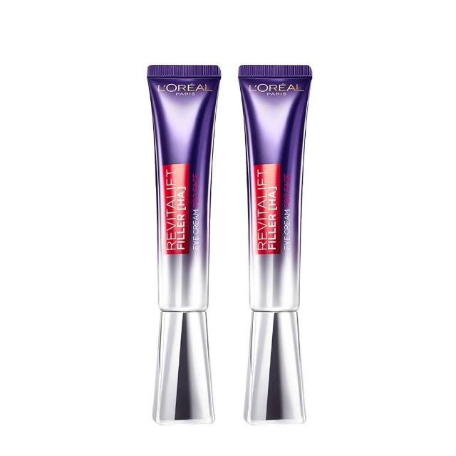 【L’OREAL Paris 巴黎萊雅】玻尿酸眼霜級撫紋精華霜PRO_30mlx2
