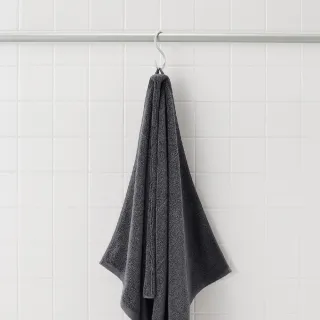 【MUJI 無印良品】棉圈絨雙線織小浴巾/可吊掛(灰色/柔白/粉米/綠色/墨灰)