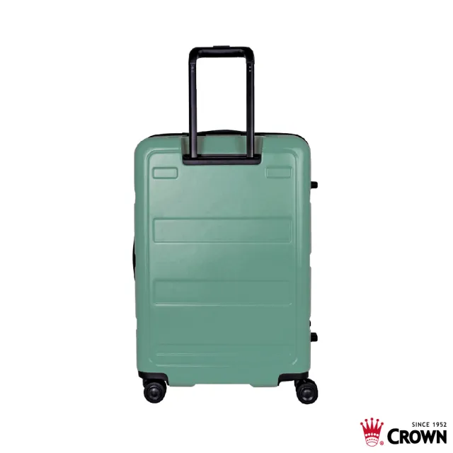 【CROWN 皇冠】26吋 拉鍊拉桿箱 行李箱 旅行箱(霧面/超輕量)