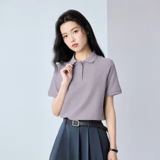 【GIORDANO 佐丹奴】女裝瞬涼抗菌撞色領POLO衫(多色任選)