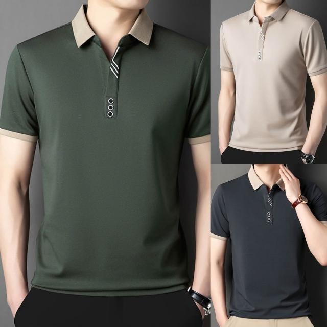 【NEW FORCE】任選-夏境簡約商務短袖男士POLO衫-6色可選(男短袖polo衫/上衣/POLO衫/短袖上衣/涼感上衣)