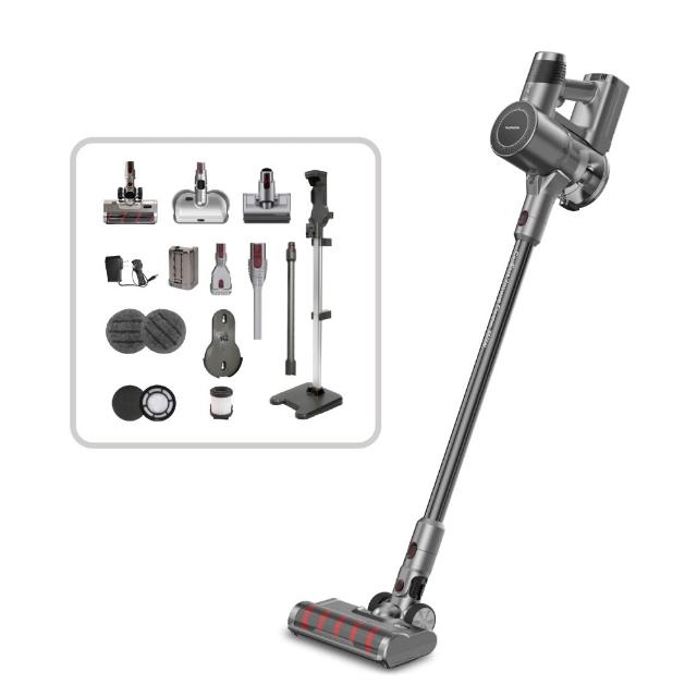  THOMSON 湯姆盛 TM-SAV52D 無線吸塵器，搭載先進 HEPA 濾網與無刷馬達，輕量設計僅 2.1~3kg，易於手持或直立操作。適用於磁磚、木地板、短毛地毯等多種表面，吸拖兩用功能一機搞定日常清潔。提供 1 年保固，產品功能正常運作，外觀或人為因素不保固。超過 7 天鑑賞期僅限維修，自行負擔寄回運費，廠商免費寄還，確保家用清潔高效無憂。 