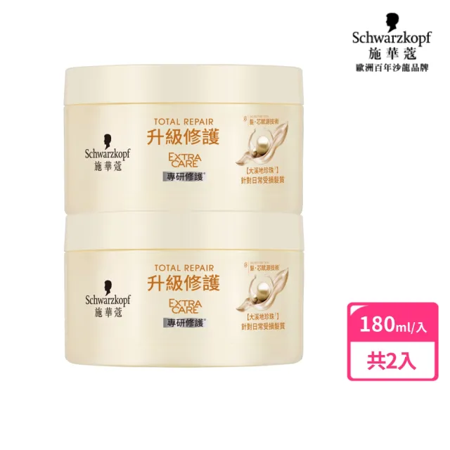 【Schwarzkopf 施華蔻】ExtraCare升級修護髮膜180g_2入組