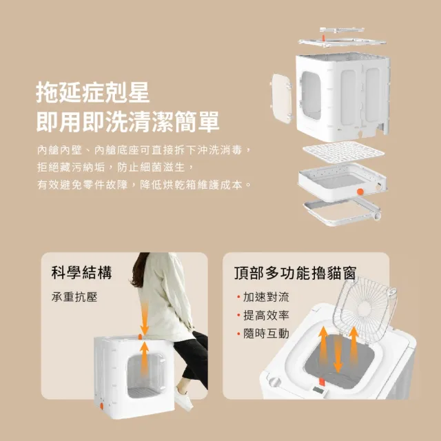【grantclassic】暖烘烘 寵物烘乾箱+吹水機套餐 (官方直營 寵物烘毛機 吹水機 貓狗烘乾箱)