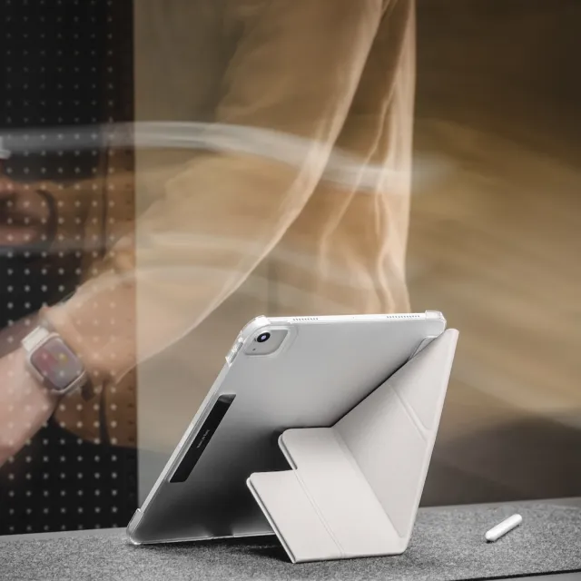 【MAGEASY】iPad Pro/Air 11吋 FACET 全方位支架透明背蓋保護套(支援最新2026 iPad Air 11吋 (M4))