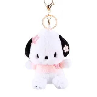 【SANRIO 三麗鷗】春櫻花大耳狗酷洛米美樂帕恰玩偶娃娃吊飾鑰匙圈毛絨包包吊飾(生日禮物兒 