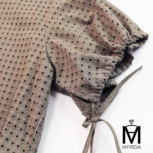 【MYVEGA 麥雪爾】出清品 MA純棉刺繡鏤空蕾絲上衣-共三色(日系/女上衣/涼感/短袖/蕾絲上衣)