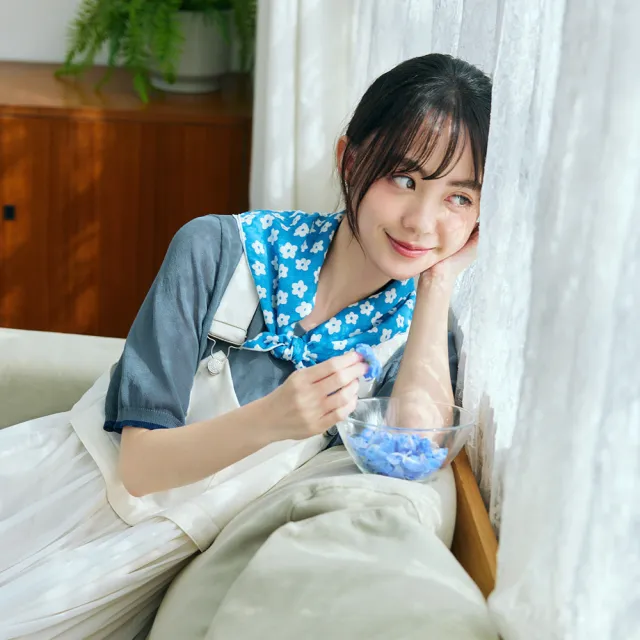【OB 嚴選】日系透肌感立體荷葉撞色車線針織上衣 《FA3225》