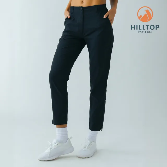 【Hilltop 山頂鳥】抗UV吸濕快乾彈性長褲 女款 黑｜PS07XFR3ECA0