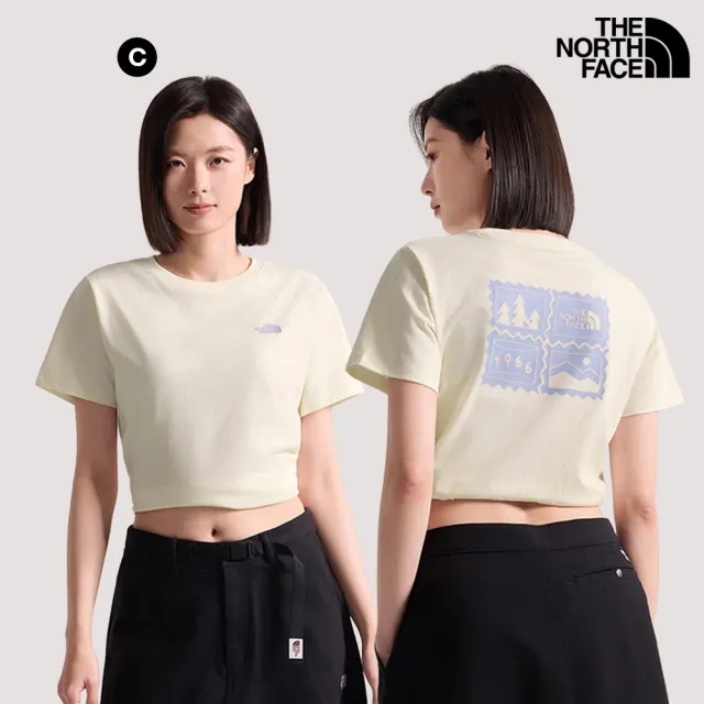 【The North Face】女款純棉郵票印花短袖T恤 (多色可選)