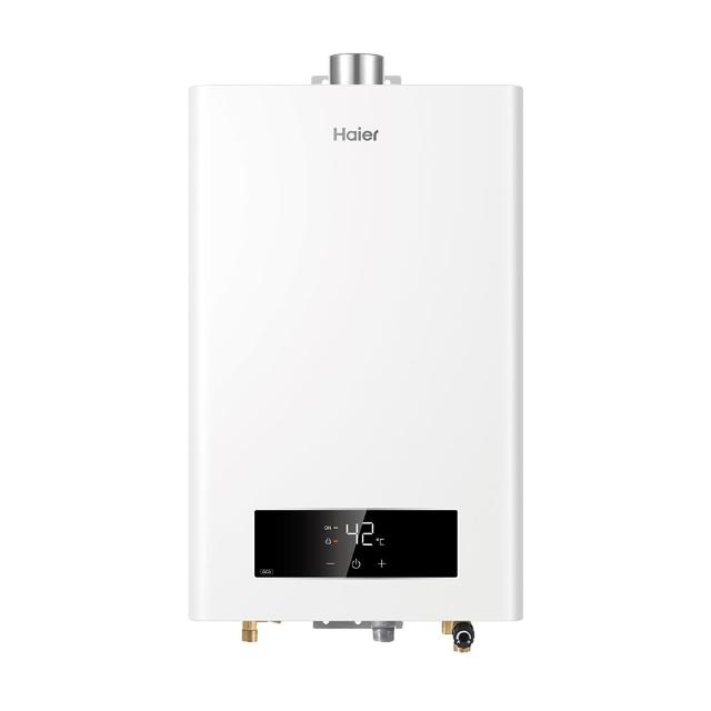 Haier海爾 JSQ27-13DC3 Haier 海爾 JSQ27-13DC3 瓦斯熱水器,採用 FE 強制排氣式設計,具備數位恆溫功能與電子連續放電點火,提供穩定 13L 熱水輸出。尺寸 540x340x165 mm,重量 10.5 kg,110V 電壓,第三級能源效率,BSMI 許可字號 T3C628,保固 1 年。適閤家庭使用,高效安全,熱效率依原廠規格。