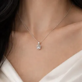 【鉅曜】18K金 50分 經典鑽石項鍊-多色選 18K鍊+18K墜 (培育鑽石)