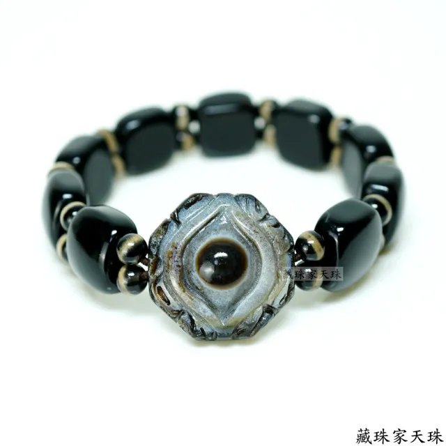 【藏珠家】精品23mm財咒天眼+兩儀八卦天珠手鍊