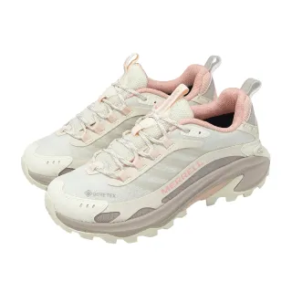 【MERRELL】登山鞋 Moab Speed 2 GTX 女鞋 米 粉紅 防水 越野 黃金大底 ML00003621