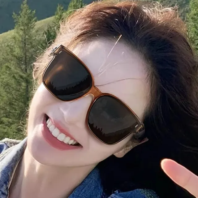 【Seoul Show 首爾秀】2入 全折疊式太陽眼鏡抗UV400外掛套鏡墨鏡(男女款)