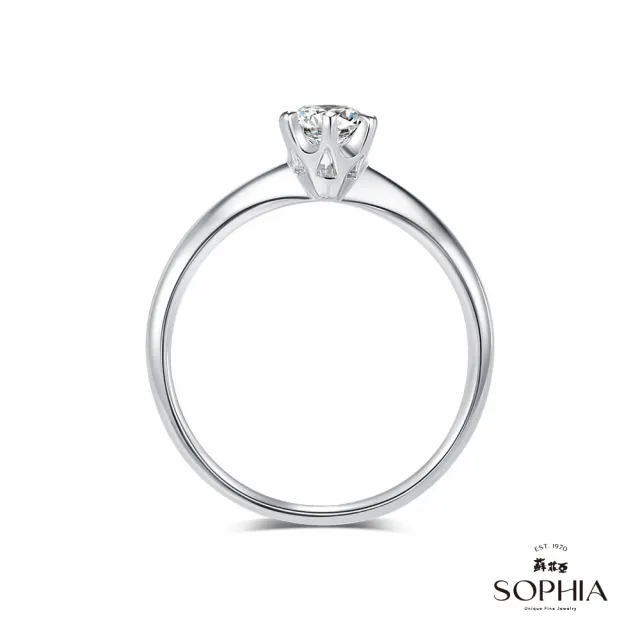 【蘇菲亞珠寶】GIA 50分 D/SI1 PT950鉑金 經典六爪 鑽石戒指