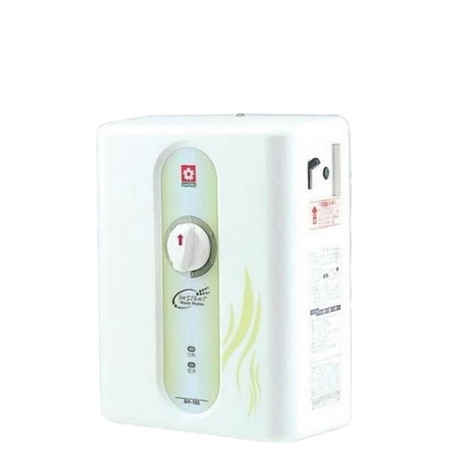 SAKURA櫻花牌 SH-186 電熱水器，臺灣原裝生產，電能式排氣設計，配備機械控溫與電子式自動點火功能，熱效率高達96%，尺寸僅350 × 230 × 130mm，輕巧適合小空間安裝。220V電壓，BSMI認證R51085，保固1年，提供安全高效的熱水供應，完美解決家庭日常洗澡需求。 