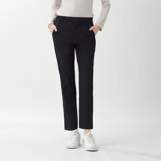 【pierre cardin 皮爾卡登】網路獨家 女款 透氣速乾休閒長褲-黑色(8267881-99)