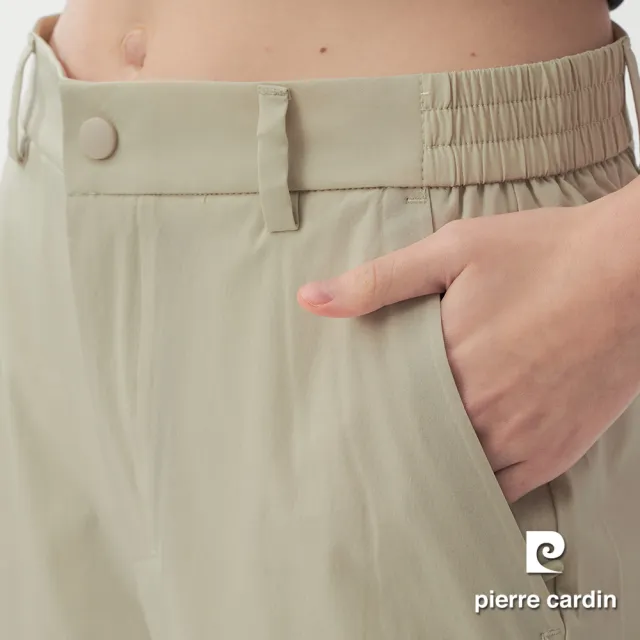【pierre cardin 皮爾卡登】網路獨家 女款 透氣速乾休閒長褲-淺卡其色(8267881-82)