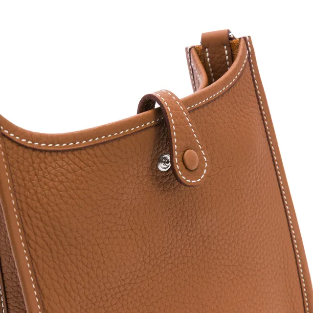 【Hermes 愛馬仕】Evelyne 16 Amazone(金棕/銀扣/Cavale 帆布肩帶)