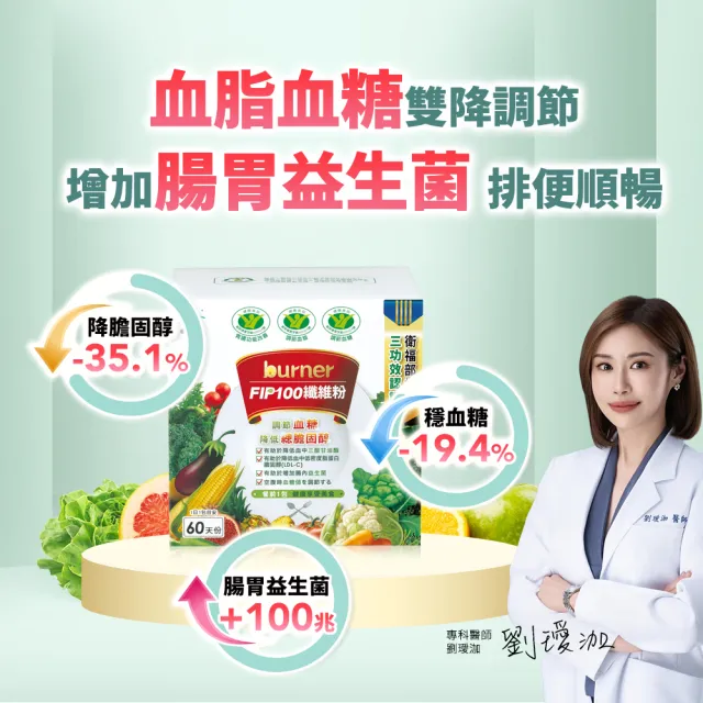 【funcare 船井生醫】FIP100纖維粉增量限定版-共240包(王彩樺愛用推薦-調節血脂/血糖、去你的膽固醇)