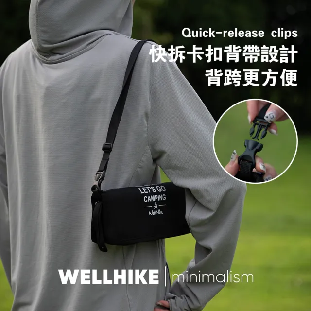 【WELLHIKE 玩客】露營中毒本鋪 肩背口袋折疊凳 露營椅 折疊凳 椅凳 小椅凳 口袋椅 排隊椅 釣魚椅