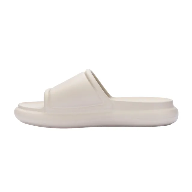 【Melissa】極簡素色寬帶拖鞋(米色)