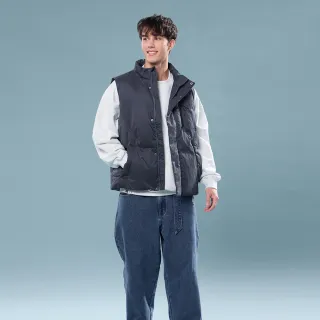 【NAUTICA】官方旗艦 男裝 美式復古機能鋪棉背心(灰藍色)