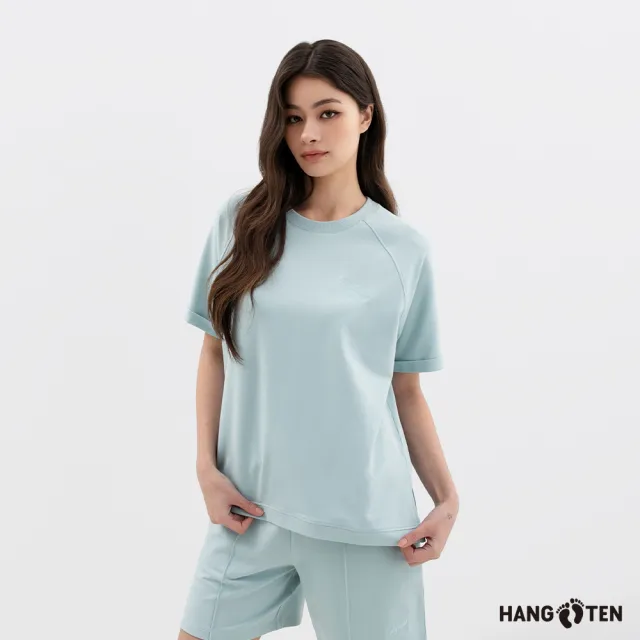 【Hang Ten】女裝-毛圈布繡花短袖T恤(多色選)