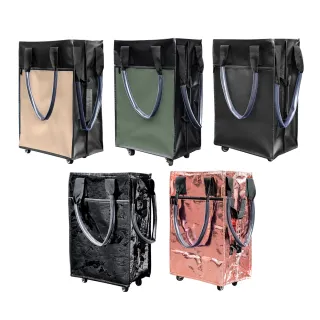 【JOJOGO 揪揪購】大胃王購物登機包(防水包 防潑水 摺疊購物車 買菜車 行李袋 旅行包 旅行袋 登機包)