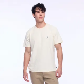 【NAUTICA】官方旗艦 男裝 吸濕排汗休閒短袖T恤(淺黃色)