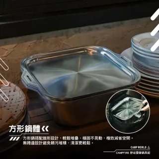 【CAMPFIRE】野岩露營鍋具組 露營鍋具 戶外鍋具 不鏽鋼鍋具 野營鍋 鍋具 套鍋 露營 逐露天下