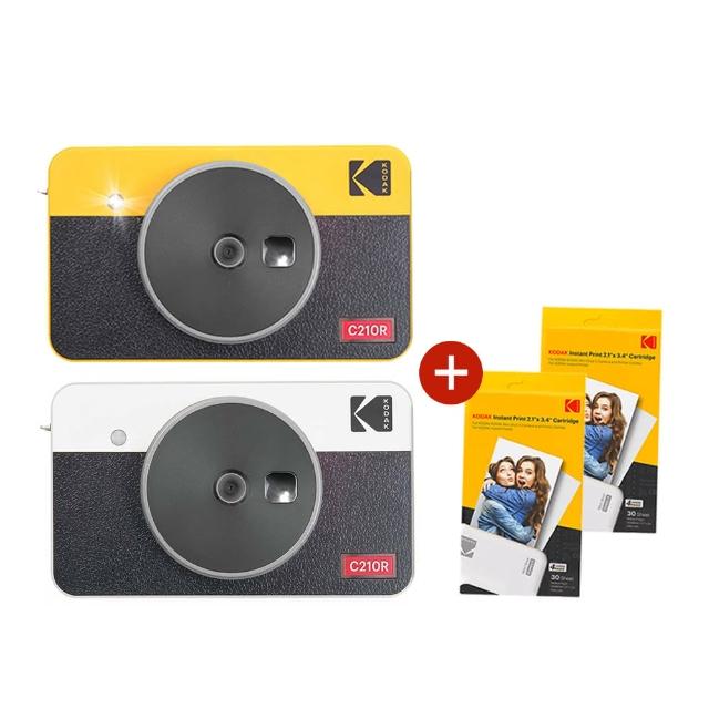 【Kodak 柯達】Mini Shot 2 Retro拍立得相機C210R口袋相印機+MC-60張(東城代理商公司貨)