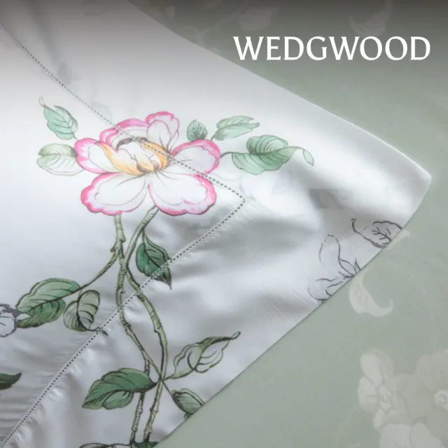 【WEDGWOOD】義大利製Muslin貝比紗 印花被套枕套三件組｜繽紛美境/東方綺想 任選(百貨款｜雙人)