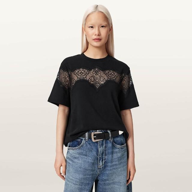 【ALLSAINTS】LISA 蕾絲純棉短袖T恤 W071JE(寬鬆版型)
