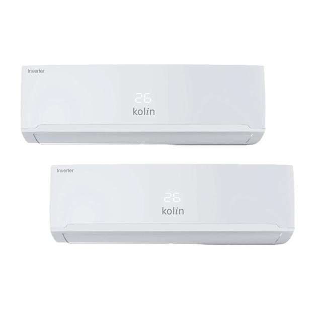 【Kolin 歌林】4-5坪+7-8坪變頻冷暖一對二分離式空調(KDV-P722M201/KSA-PK282DV03A+KSA-PK502DV03A)
