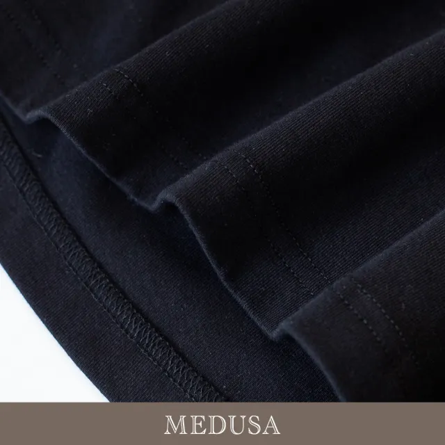 【MEDUSA 曼度莎】現貨-假兩件式法式扭結拼接T恤（M-XL）｜假兩件上衣 女長袖上衣