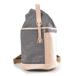 【BOZO 伯樂】進口帆布多WAY後背包變色真皮Crohnt機能運動款-B0205-(真皮包包 火山灰)