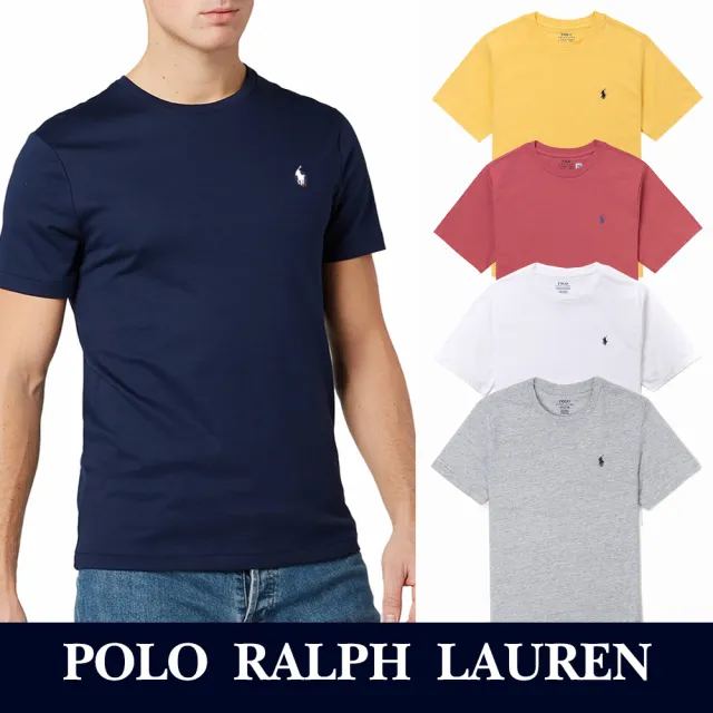 【RALPH LAUREN】RL POLO 經典圓領小馬素面短袖T恤 上衣-青年款-多色選(平輸品/素T/短T/可男女穿搭)