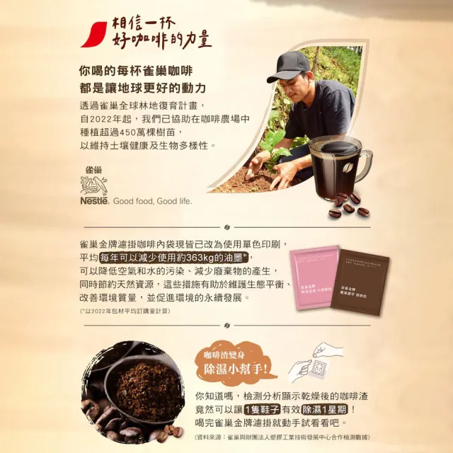 【NESCAFE 雀巢咖啡】金牌綜合濾掛咖啡禮盒(48入)中秋 送禮 中元