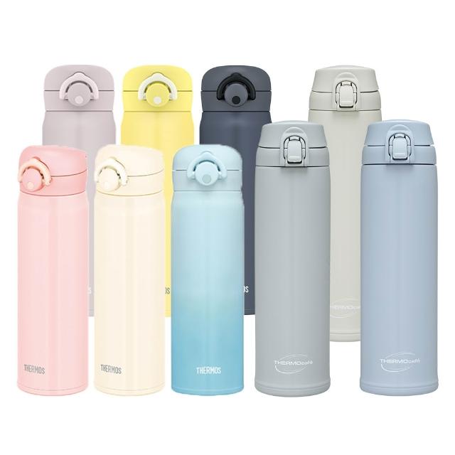 【膳魔師X凱菲】超值2入_不鏽鋼輕量彈蓋保溫瓶500ml+保溫瓶600ml(JNR-501/502+JCL-600XT)