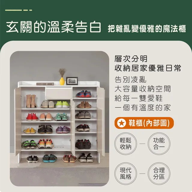 【ASSARI】4尺錫德鞋櫃(寬119x深40x高120cm)