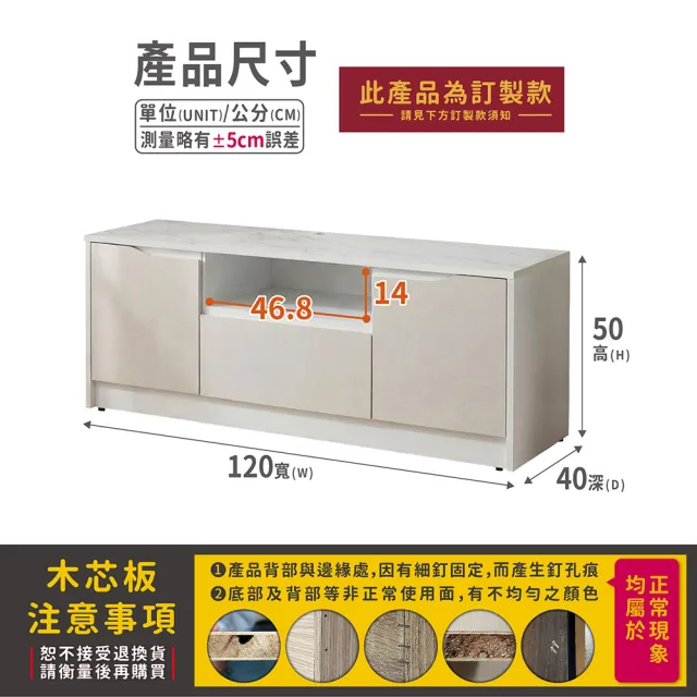 【ASSARI】4尺錫德電視櫃(寬120x深40x高50cm)