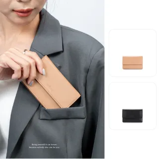 【satana】速達 Leather 簡約名片卡夾 台灣製 SLG0670 - 多色