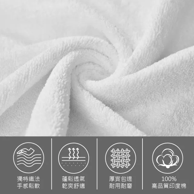 【棉花共和國】10件組 LIFE 羽織蓬韌純棉毛巾40*76CM(高品質印度純棉、高密不掉毛、柔軟吸水)