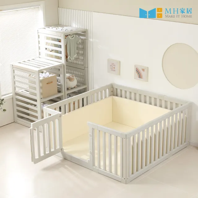 【MH 家居】4合1兒童安全城堡150x150(遊戲城堡/兒童房/兒童遊戲圍欄/爬行地墊)