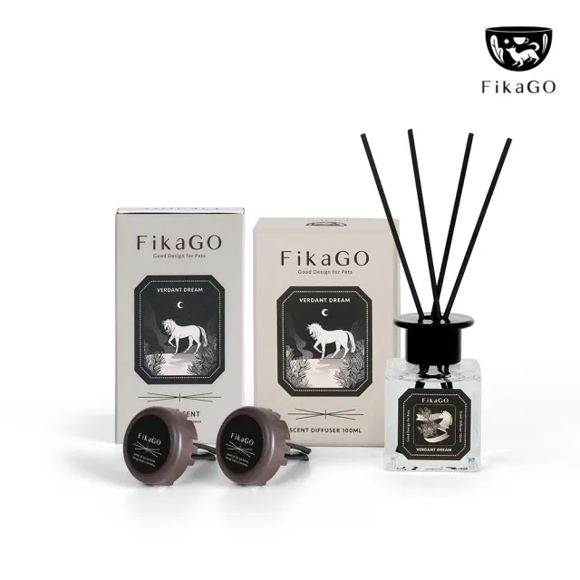 【FikaGO】寵物友善香氛-入門組 天然安全成份友善毛孩 (室內擴香+車用香氛組) 香氛任選
