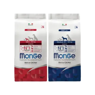 【Monge 瑪恩吉】天然呵護熟齡犬 3kg（小型｜中大型）（雞肉口味）(狗飼料、狗糧、狗主食、犬糧)
