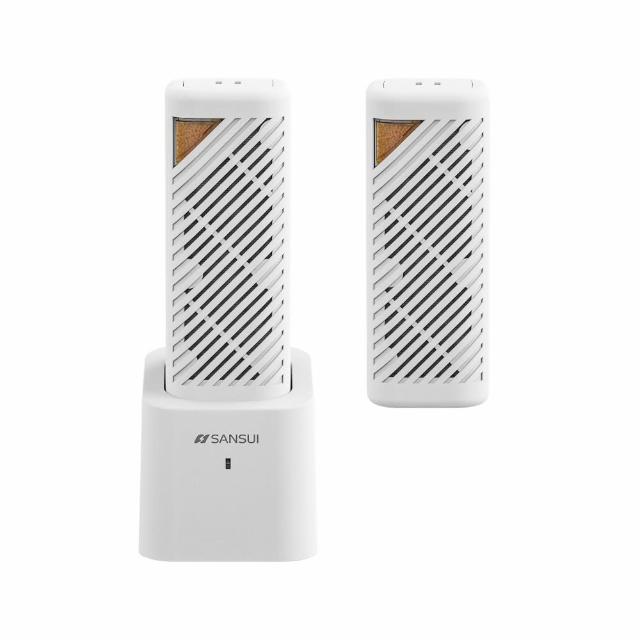 【SANSUI 山水】小植淨除濕器 全配雙入組 小植淨2入+還原座1入 除溼 除濕 懸掛直放兩用GRA360*2+NF100