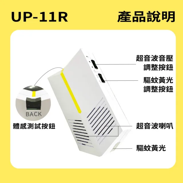 【Digimax】台灣神盾 專業式防潮型超音波驅鼠器 UP-11R(適用100坪)